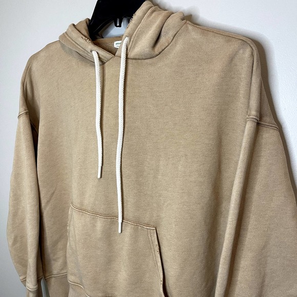 Aerie womens pullover hoodie | lightly distressed | tan beige | size medium - Picture 2 of 4